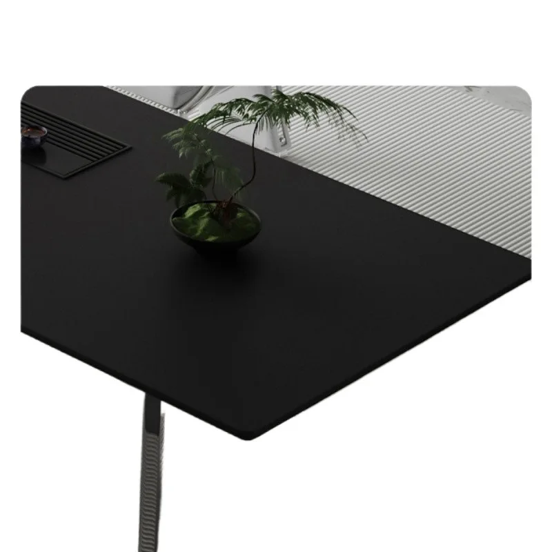 

Slate tea table light luxury Italian home office mirror black