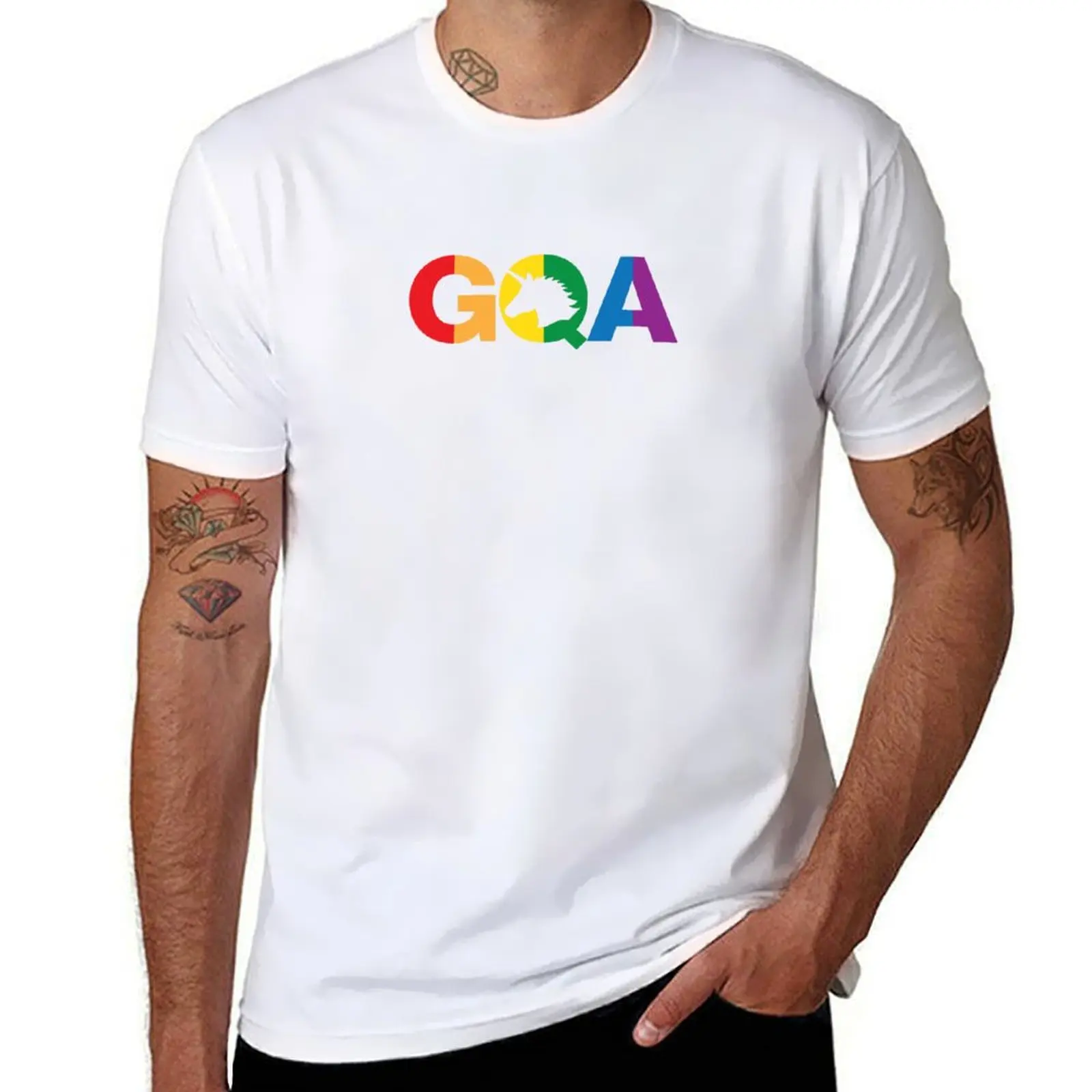 

GQA Rainbow Unicorn T-Shirt blanks oversize t-shirts man men tshirt