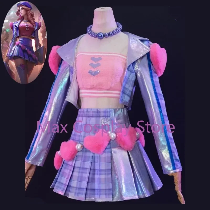 CosplayMax Game Heartache & Heartthrob Caitlyn Kirraman The Sheriff Of Piltover Cosplay Costume Wig Anime Valentine'S Day Hallow