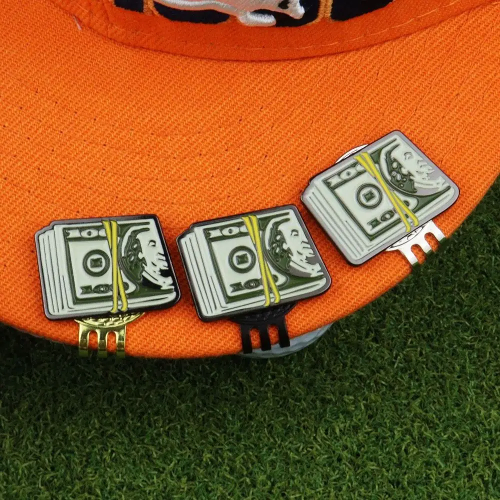 Magnético Golf Hat Clip, Ball Marker Hat Clip, Kirsite Dollar, Dólar americano, fácil de tirar