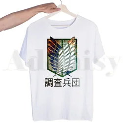 Attack on Titan Anime Shingeki No Kyojin Eren Levi Tshirts Men Fashion Summer T-shirts Tshirt Hip Hop Printed Top Tees Harajuku