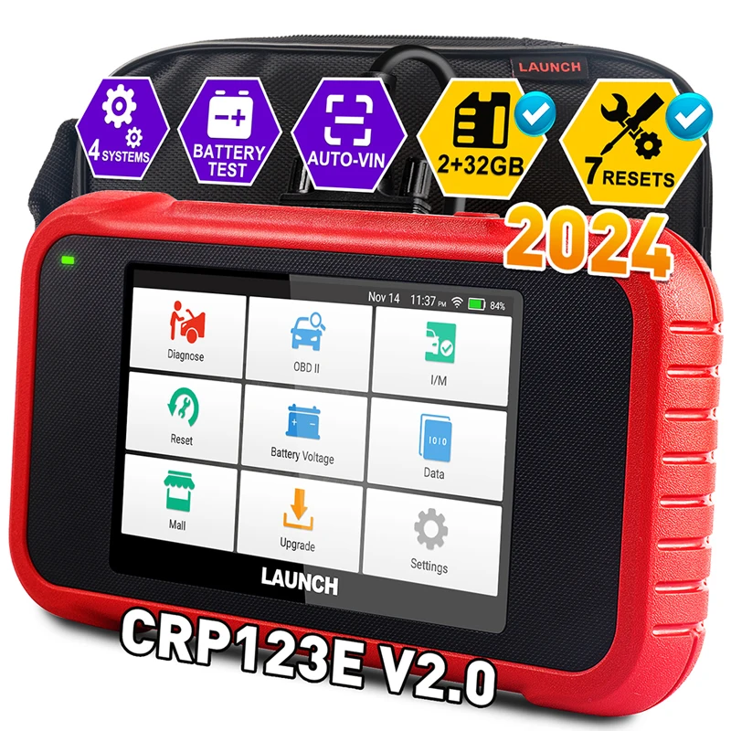 X431 CRP123E V2.0 OBD2 Diagnostic Tools Auto OBD Engine ABS SRS Transmission Coder Reader Scanner for Cars Update