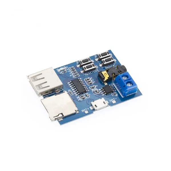 MP3 lossless decoding board with built-in amplifier, MP3 TF card, USB flash drive decoding player module