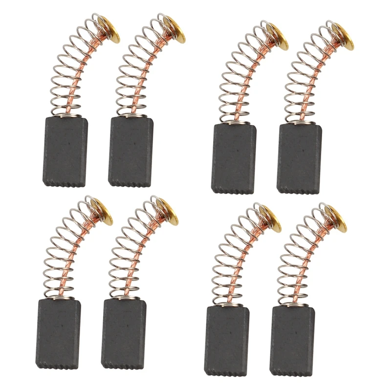 Spazzole di carbone da 8 pezzi 5 mm x 8 mm x 13 mm per levigatrice orbitale per smerigliatrice angolare