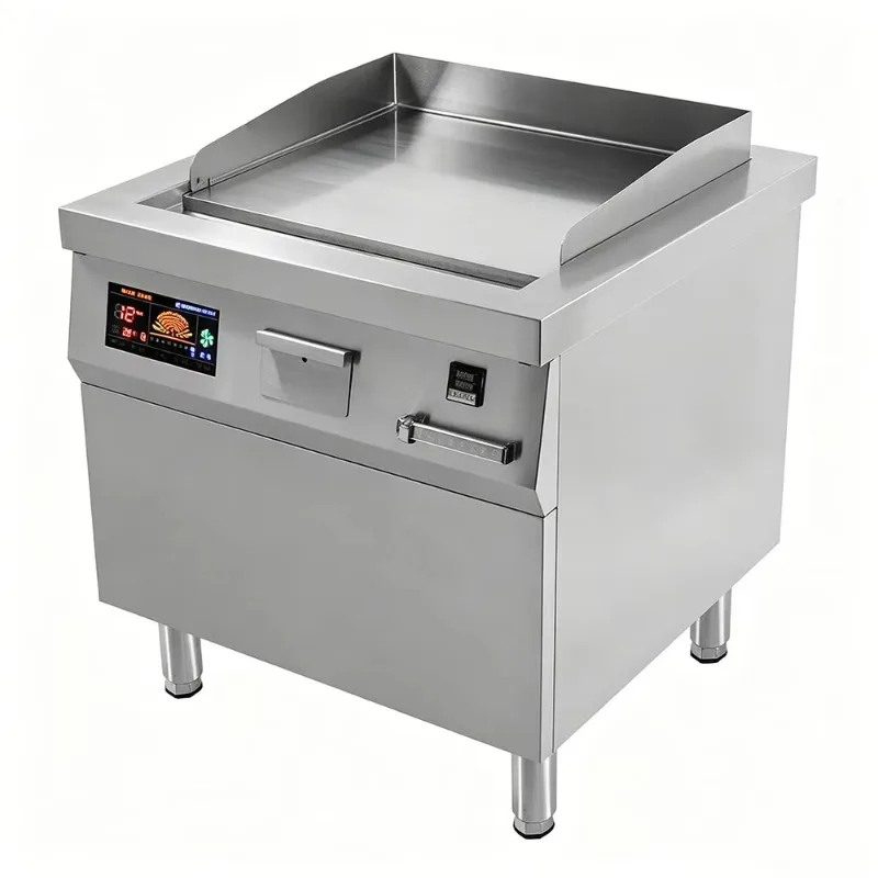 Freestanding Electromagnetic Cooker Stainless Steel Teppanyaki Grill Electric Flat Top Grill Restaurant Cooking XH