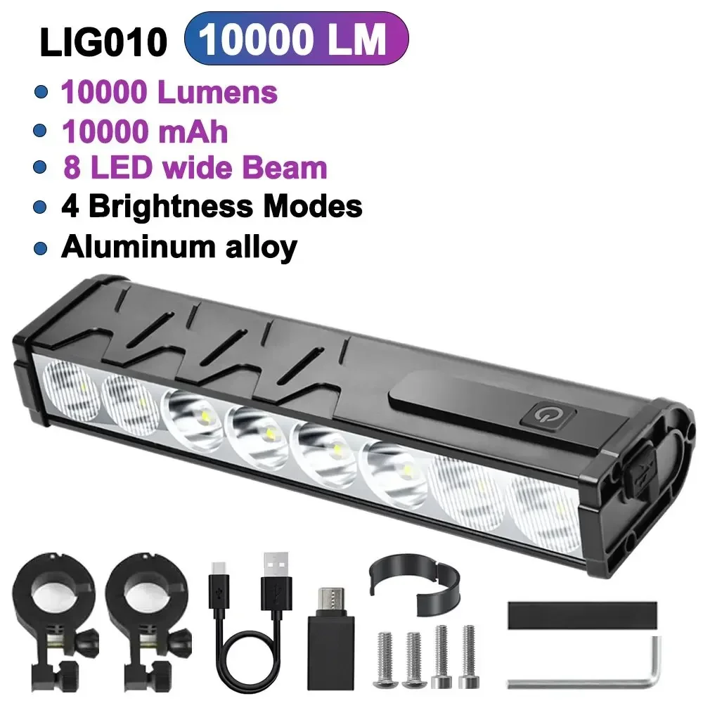 Vastfire Fiets Licht Voor 25500Lumen Fiets Licht 10000Mah Waterdichte Zaklamp Usb Opladen Mtb Weg Fietsen Lamp Accessoires