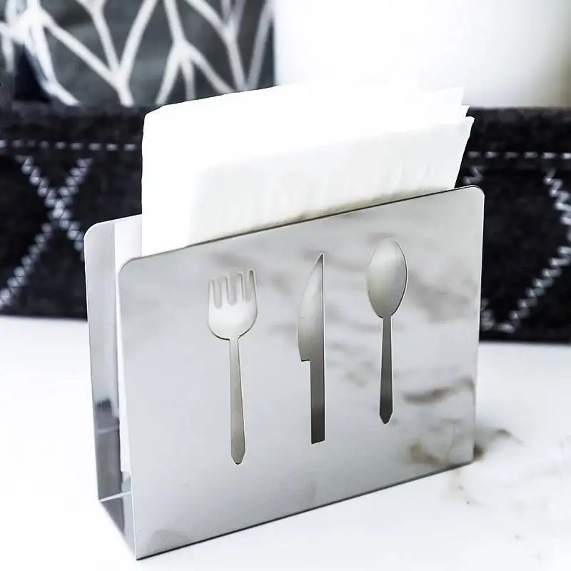 Table Tissue Storage Holder 304 Stainless Steel Nordic Home And Wedding Decoration Serviette Holder Organizer Napkins Stand