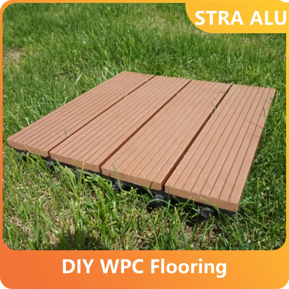 

(11 шт.) Уличная плитка с блокировкой WPC, плитка WPC DIY, композитная плитка WPC