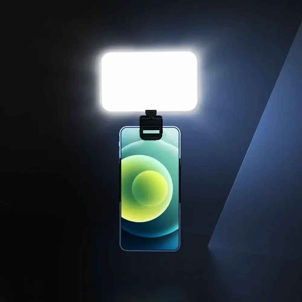 

MEUYAG заполняющая лампа светодиодная лампа для селфи 1000 мАч перезаряжаемая клипса для видеоконференций 3 режима освещения для сотового телефона, планшета, ноутбука