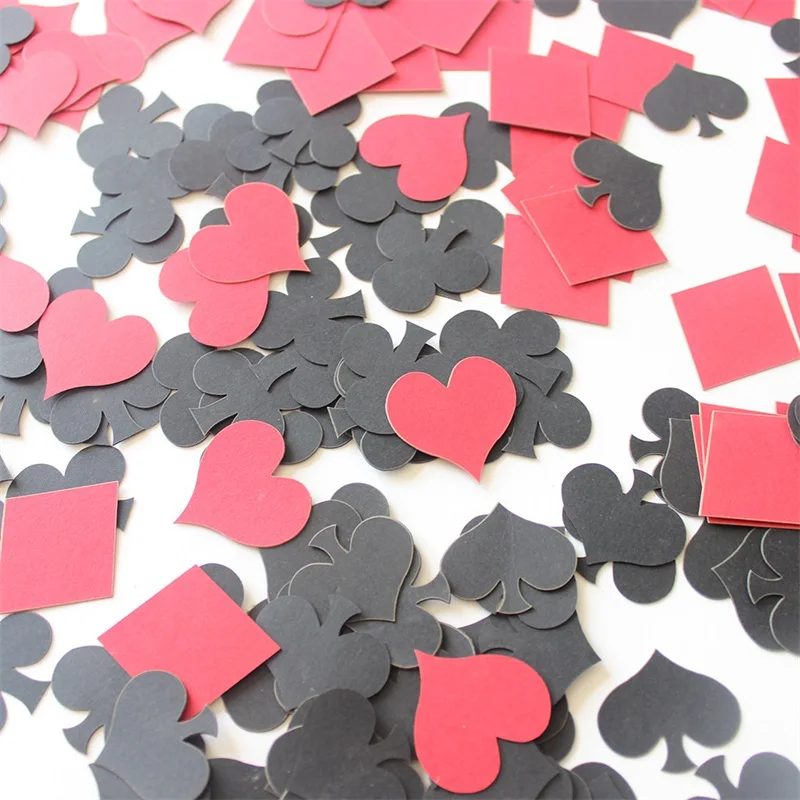 100pcs Laser Cut Casino Night Poker Theme Confetti Table Decoration Game Night Kids Magician Party Hen Bachelor Party Supplies