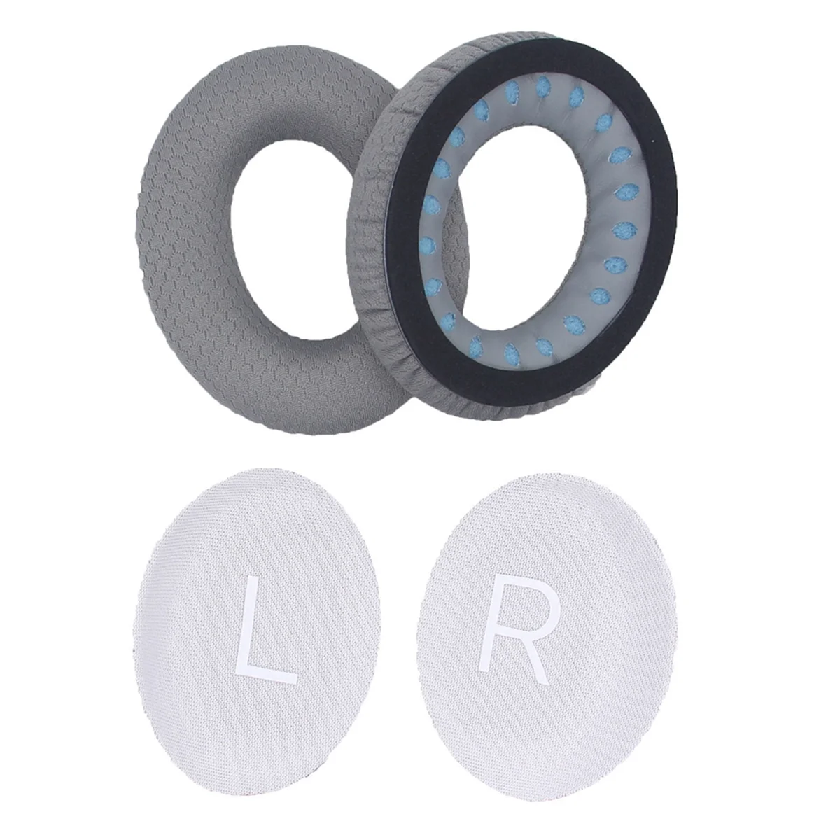 Headphone Cushions Ear Pads Replacement for QC45 Wireless Headphones Ear Cushions Headset Parts Gray
