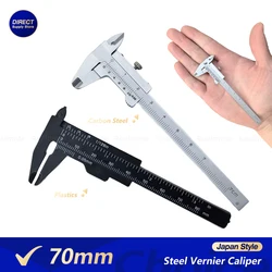 Mini 0-80mm righello a corsoio in plastica a doppia scala che misura le pinze per studenti strumento di misurazione delle dimensioni delle pinze