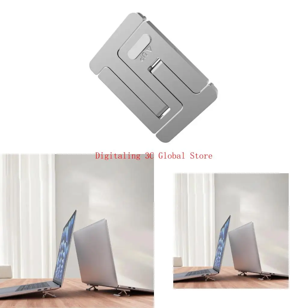 

Portable Mini Laptop Stand Adjustables Height Aluminum Alloy Material for Improved Cooling and Stability in Office Use