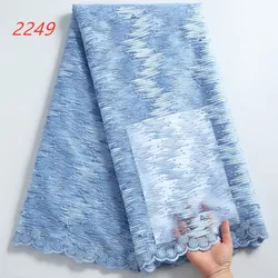 SJD LACE African French Mesh Lace Fabric with Sequins 2024 High Quality Nigeria Tulle Lace for Sew Wedding Party Dresses A2249