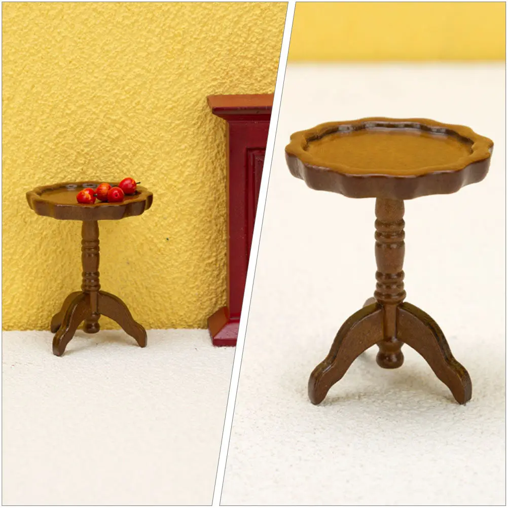 

Miniature Furniture Decorative Small Table Ornament Tiny Table Decoration Portable Mini Desk 1:12 Scale Mini House Accessories