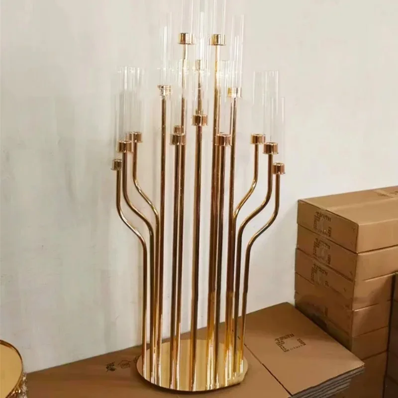 

Metal Candelabra with 16 Arms, Candle Holders Stands, Wedding Table Centerpieces, Road Lead, Home Party Decoration,