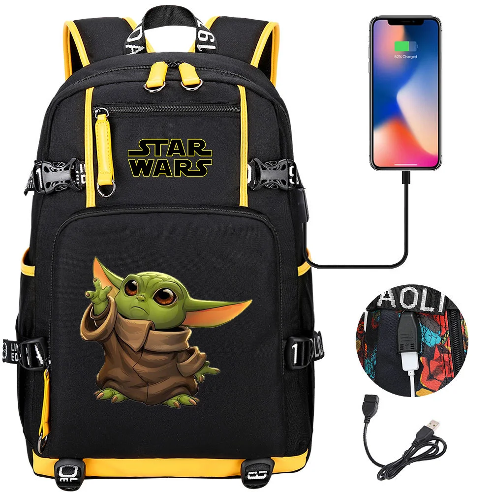 Star Wars School Backpack Knapsack Rucksack Travel Bags Large Waterproof Multifunction USB Charging Backpacks