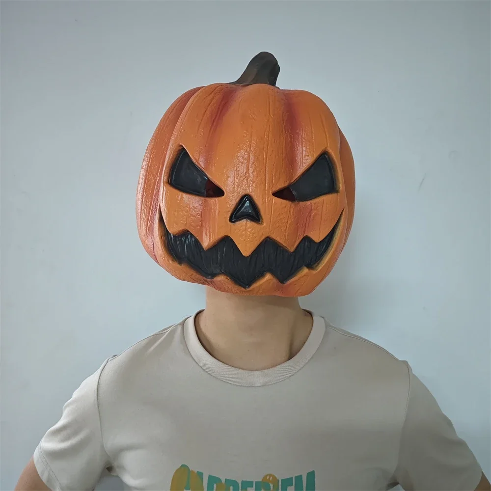 Dynia diabeł maska Halloween Horror przebranie na karnawał nakrycia głowy karnawał impreza Horror element ubioru rekwizyty nawiedzony dom Prank maska lateksowa