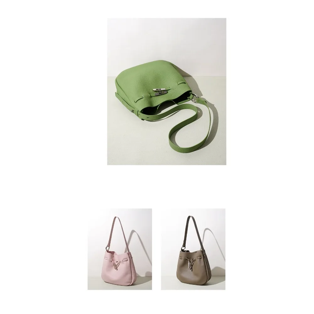 2026 Large-capacity New Bucket Bag, Premium Niche Design, Leather Shoulder Exquisite Versatile Casual and Simple Messenger
