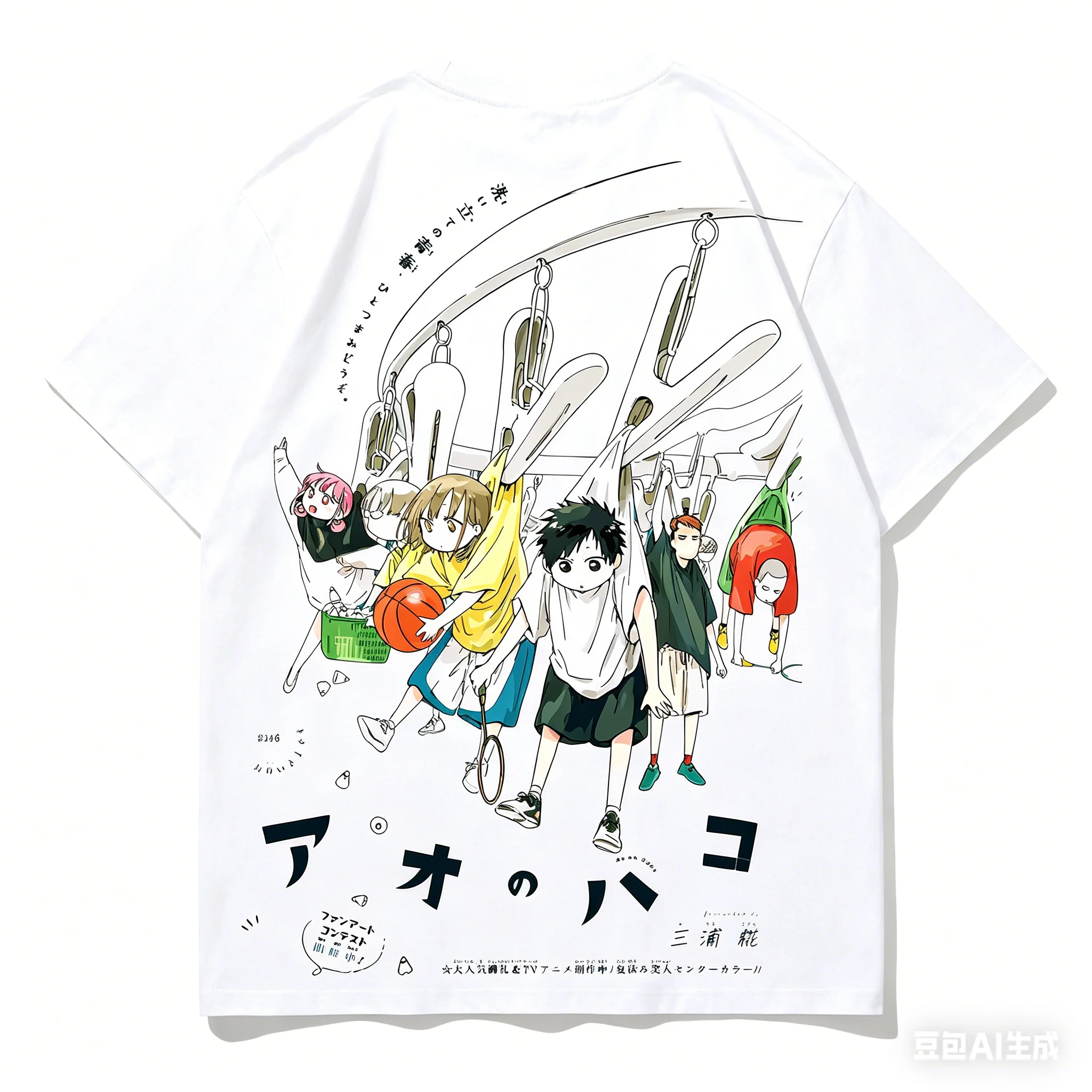 Blue Box Cotton T-shirt personality Clothes New Model Anime T-shirt Yearround clothing Streetwear Y2k Short Sleeves high quality