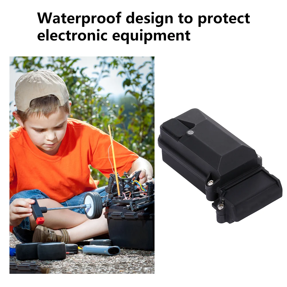 Scatola ricevente in plastica Ricevitore per auto RC impermeabile Scatola sigillata Aggiornamenti Accessori parti 85x40x28mm per 1/10 RC Crawler Car