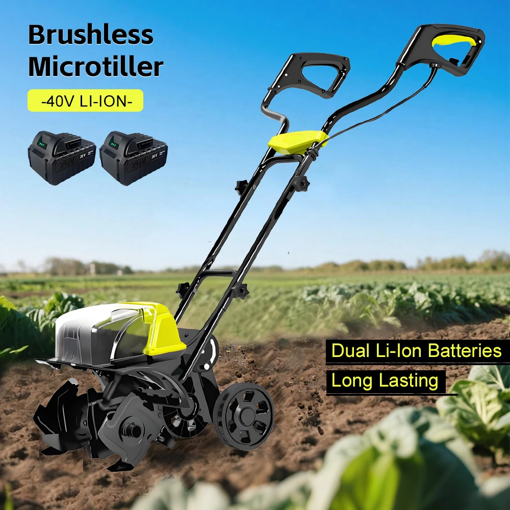 

40 В литиевый микропроцессор, мини-роторный культиватор, многофункциональная сельскохозяйственная межпоролость, культивационная машина, токарная машина для почвы