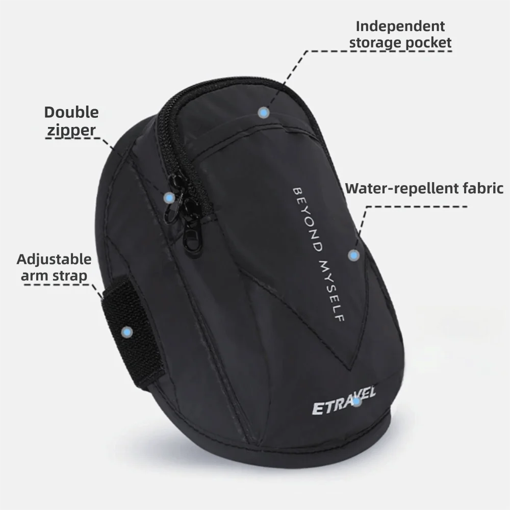 

Fitness Gear Waterproof Phone Armband Universal Reflective Mobile Phone Arm Bag Night Running Arm Wrist Pouch Jogging