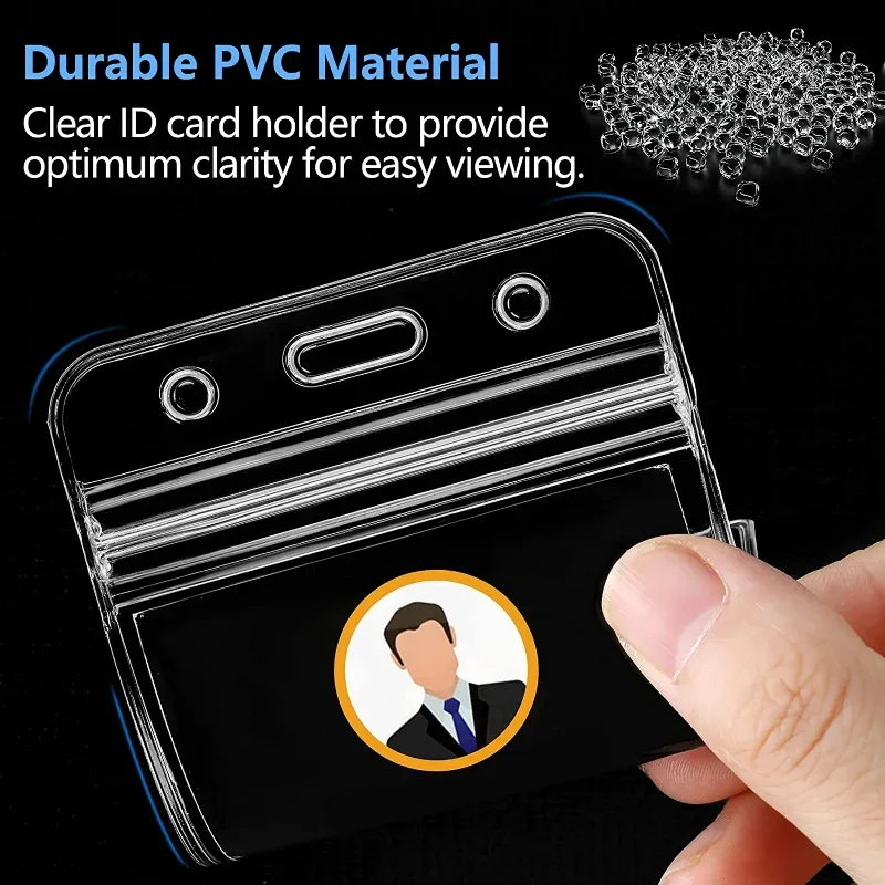 1/20Pcs Waterproof Transparent Card Holder Plastic Protector Case Business Bus Bank Credit Card Protector ID Card Badge Holder