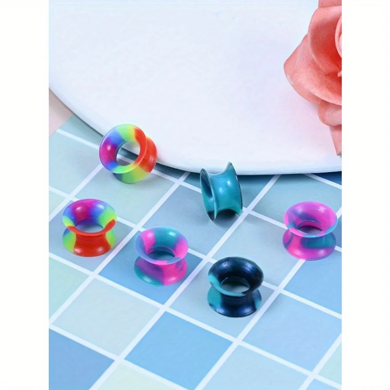 24-teiliges Ohr-Expander-Ohrdehner-Ohrdehner-Set aus Acryl-Kunststoff, mehrere Farben erhältlich, 6 mm/8 mm/10 mm/12 mm Körperpiercing – Detail 5