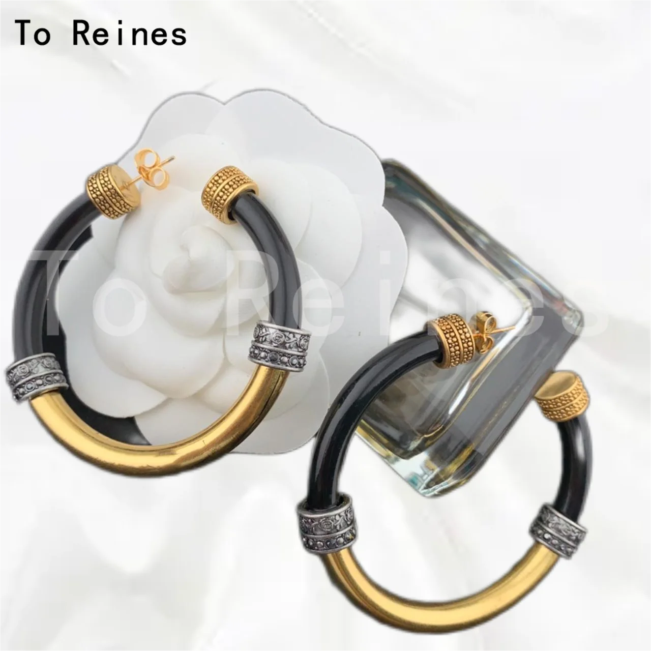 To Reines New fashion Big Circle Earrings For Women Rock Punk Earrings Luxury Jewelry Party Jewelry Accessories