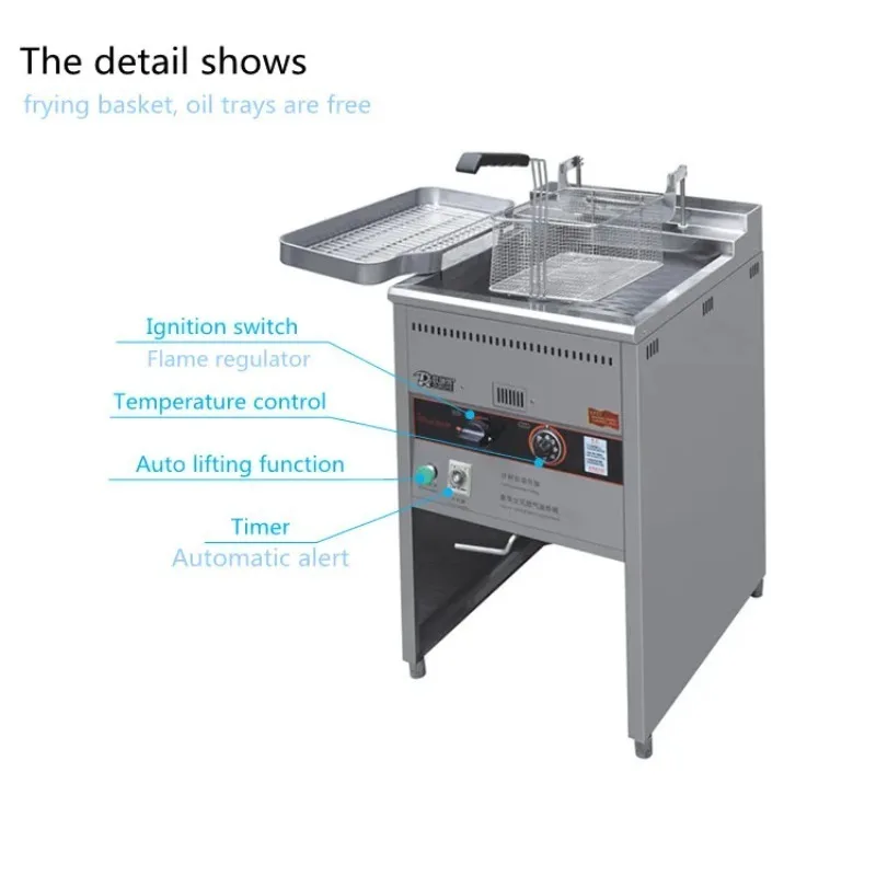 Professional Deep Fryer Automatic Rising-lowering for commercial kitchen Chicken Frying Fryer