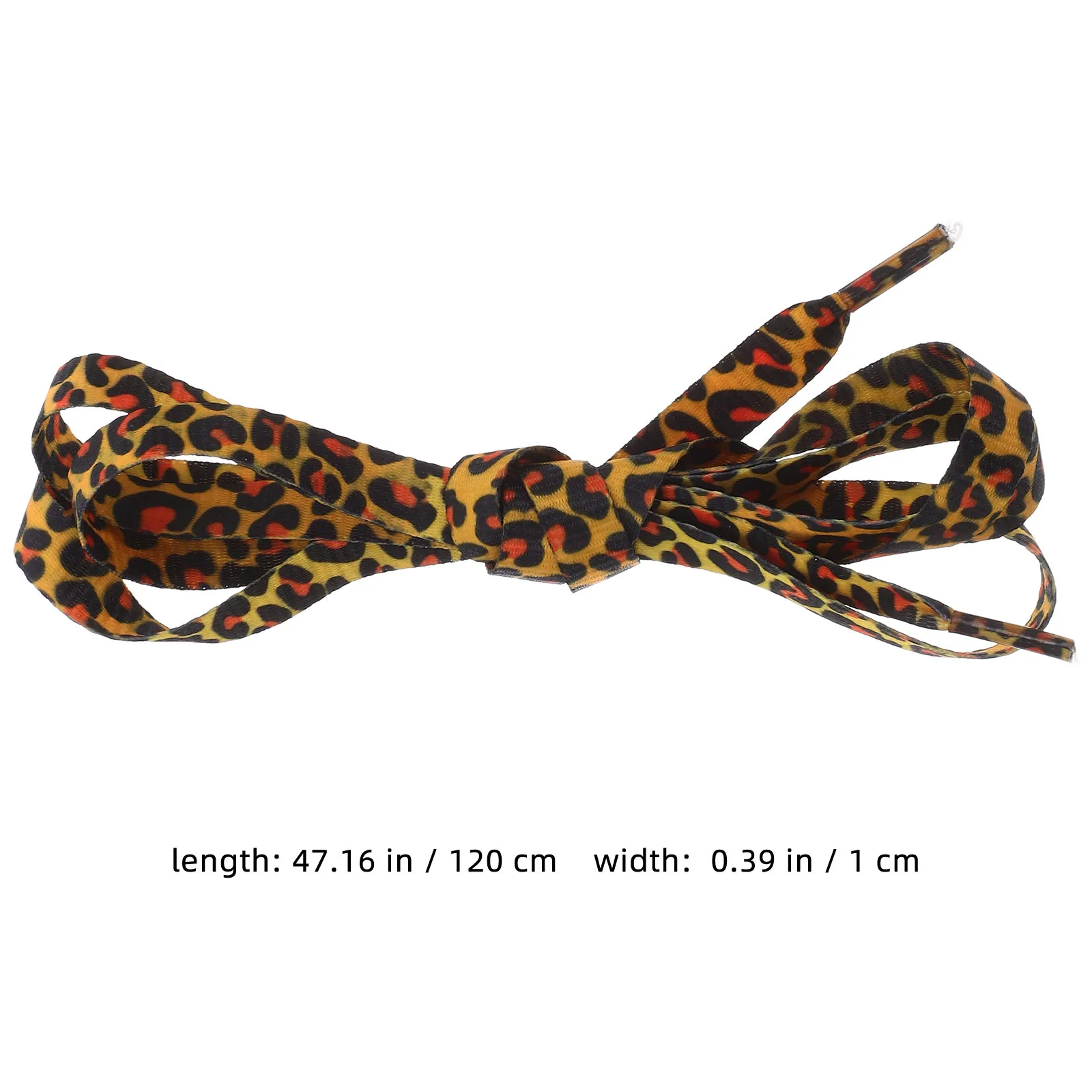 2 Pair Shoes Ties Shoelace Leopard Accessory Flat Shoelaces Brown Sneaker Thick