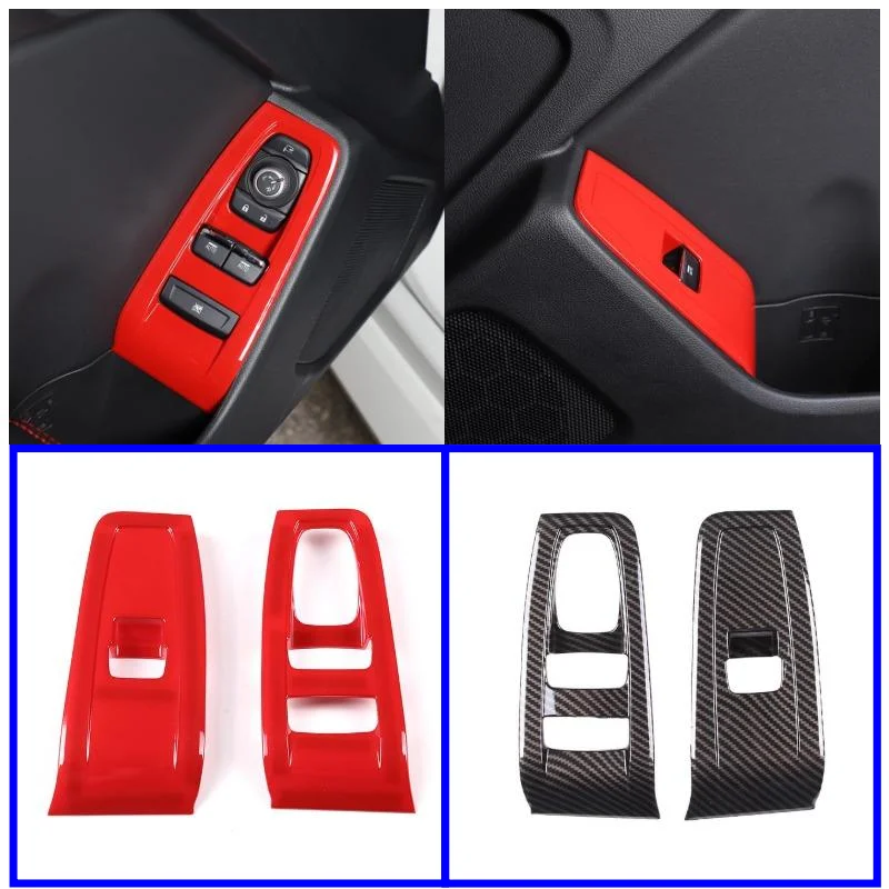 

ABS Red Interior Window Lift Switch Button Frame Trim Decorative Cover For Toyota 86 /Subaru BRZ 2022-2023 Modified Accessories