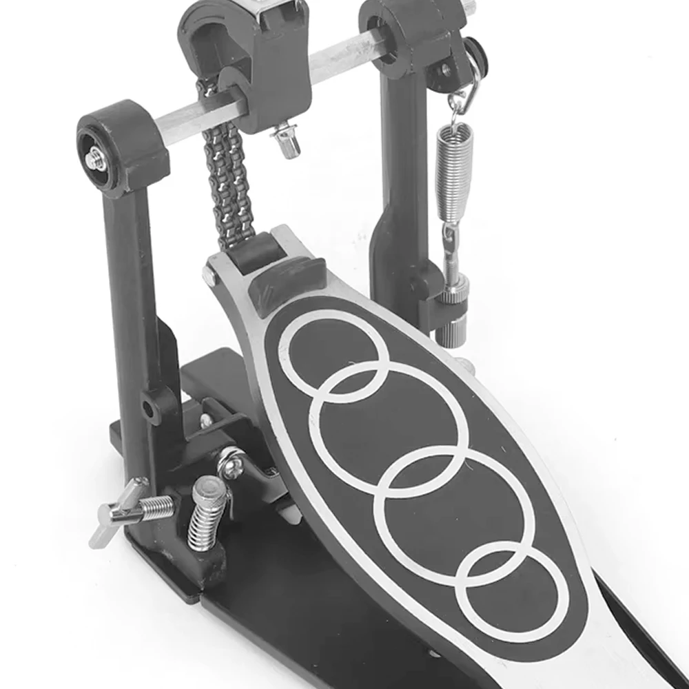 Drum Double Step Aluminum Alloy Pedal Chain Step Plate Portable Electronic Drums Drum Foot Pedal Percussion Instrument Parts