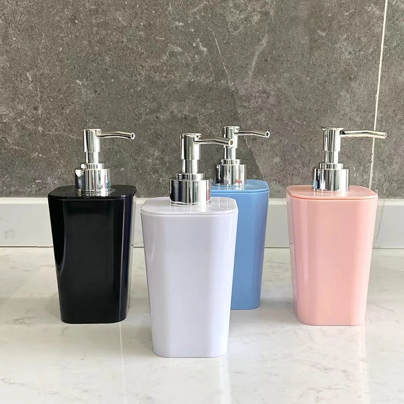 Solid Color 320ML Liquid Soap Dispenser Plastic Hand Sanitizer Shower Gel Shampoo Bottle Bathroom Accessories