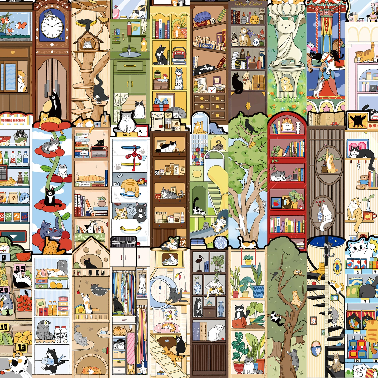 30Pcs Katze Lesezeichen Lesen Buch Kennzeichnung Student Kreative Geschenke DIY Papier Karte Seite Kennzeichnung Lesezeichen Cartoon Nette Dekorative