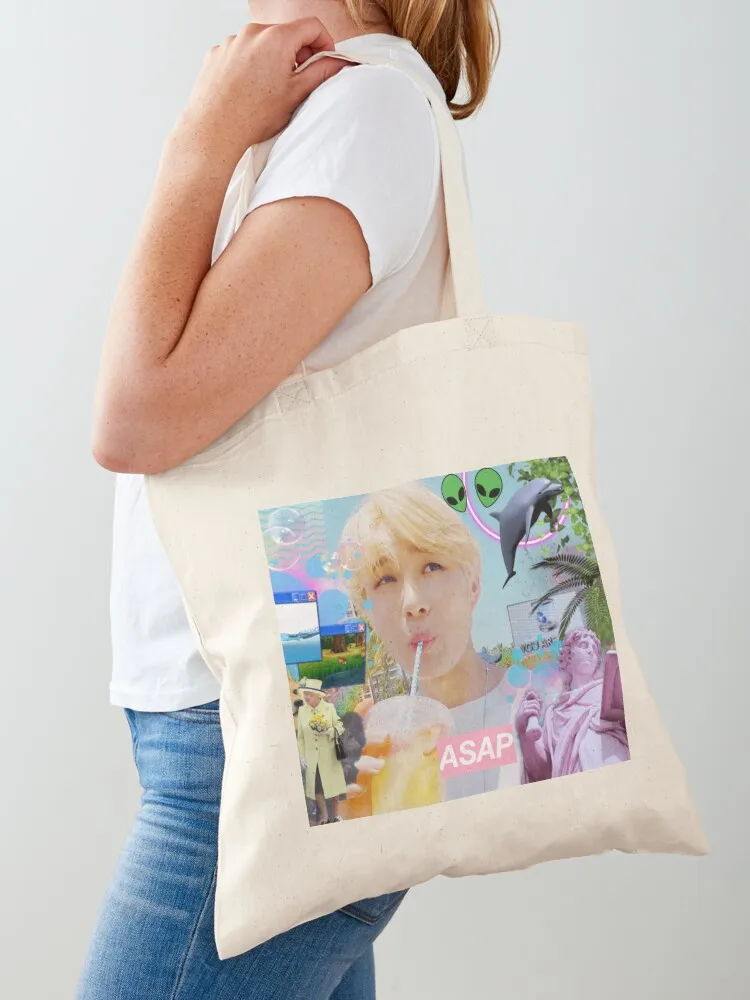 Jungwoo vaporwave Tote Bag Shopper handbag ecological bags Women's shopper Fabric bag Canvas Tote Bag