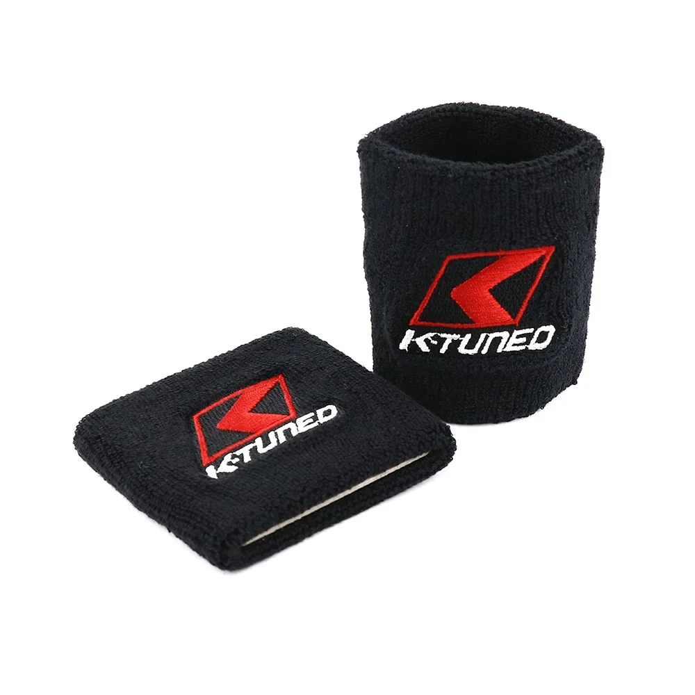 1pcs Black K-Tuned JDM Style Reservoir Brake Clutch Oil Tank Cap Sock Car Sweat Band