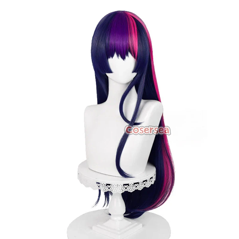 Cosersea Twilight Sparkle Cosplay Wigs Twilight Sparkle 75cm Long Straight Purple Mixed Red Wig Synthetic Hair Heat Resistant