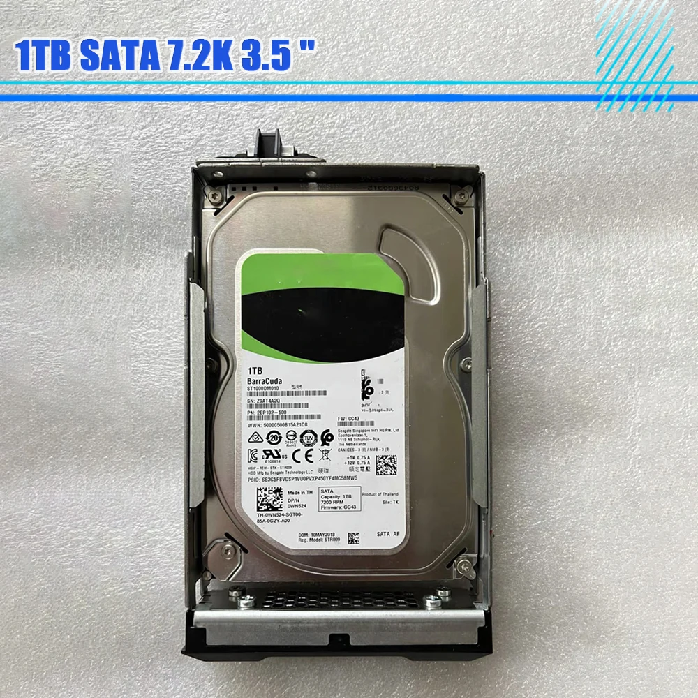 

1TB SATA 7.2K 3.5 '' 6TFN1 HDD WN524 ST1000DM003 Enterprise Level Hard Drive For Dell