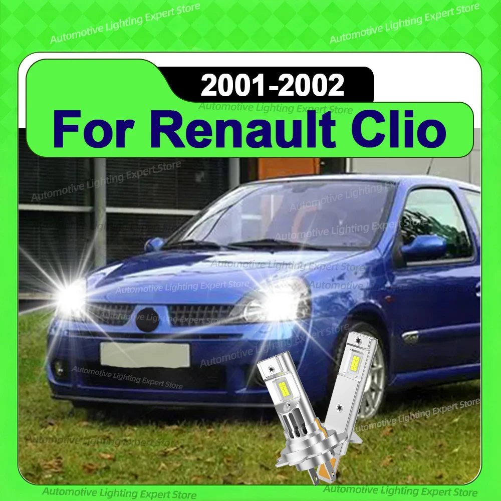

2/4 шт. светодиодный светильник 30000LM, лампа Canbus, турбовентилятор для Renault Clio 2001-2002