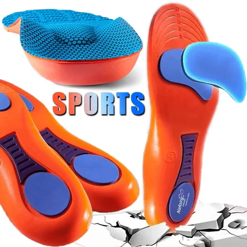 Imagen 1 del producto Plantillas de soporte para arco para el cuidado de los pies, zapatos ortopédicos deportivos EVA para hombres y mujeres, almohadillas para correr para pies planos, desodorante, cojín transpirable