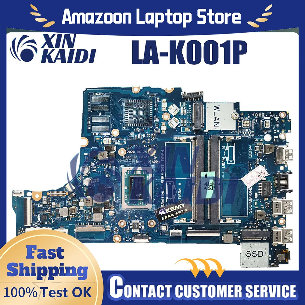 

For Dell Chromebook 3100 Motherboard EDB10 LA-G851P N4020 RAM 02VPK7 09X2G7 0MW26R Inspiron Vostro 3505 3405 LA-K001P