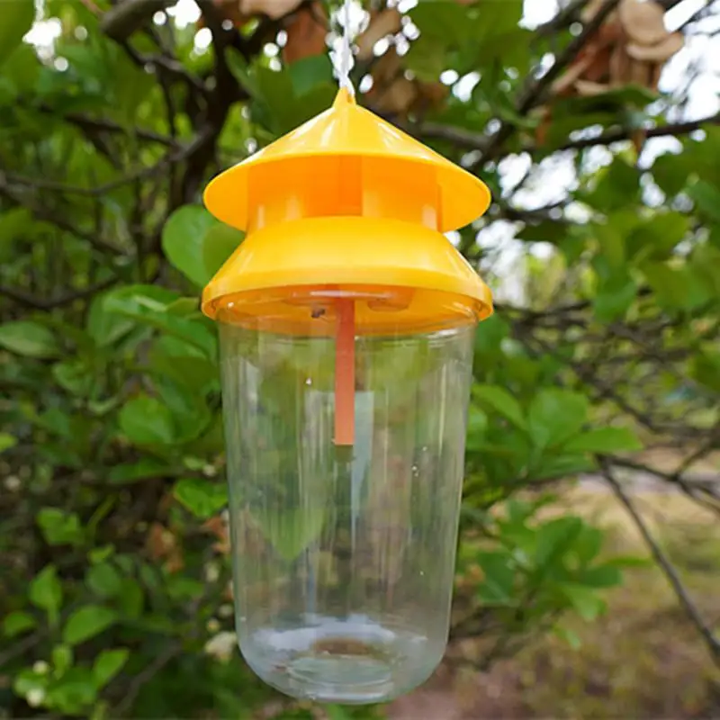 New！1Pcs Multipurpose Kitchen Yard Pest Tool Fruit Fly Trapper With Attractant Hanging Fly Traps Bottles Reusable Catcher
