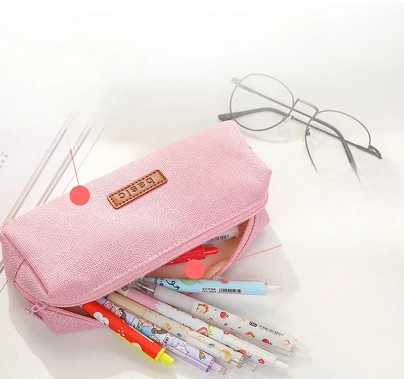 Small Pencil Case Student Pencil Pouch Coin Pouch Cosmetic Bag Office Stationery Organizer For Teen Girl Boy School Supplies