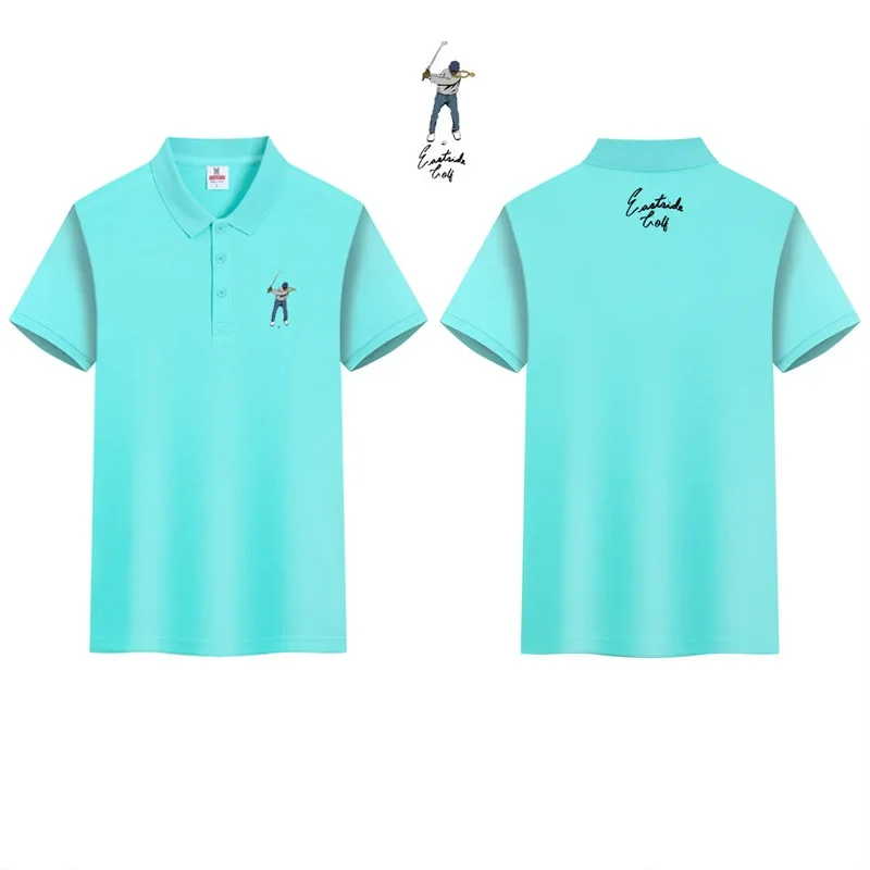 2025 Summer New Golf Polo Shirt Fashion Brand Men's and Women's Breathable Golf Short Sleeved Top Golf Shirt Golf Wear