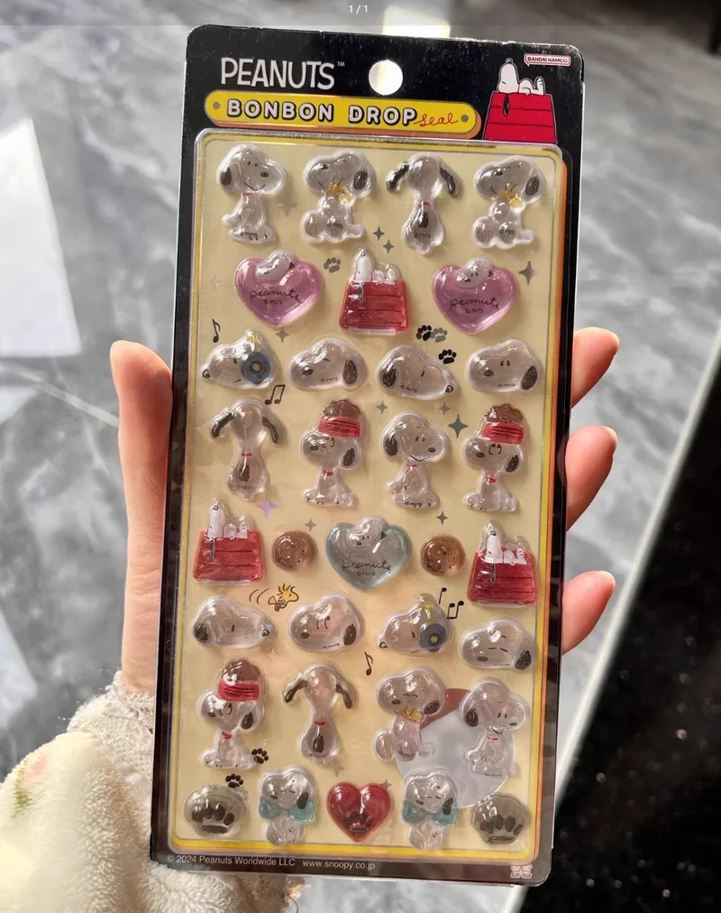 1/4 قطعة سنوبي اليابانية ثلاثية الأبعاد الإغاثة كريستال ملصق لطيف Diy بها بنفسك الهاتف المحمول لاصقة تزيين طالب حساب اليد القرطاسية هدية #3