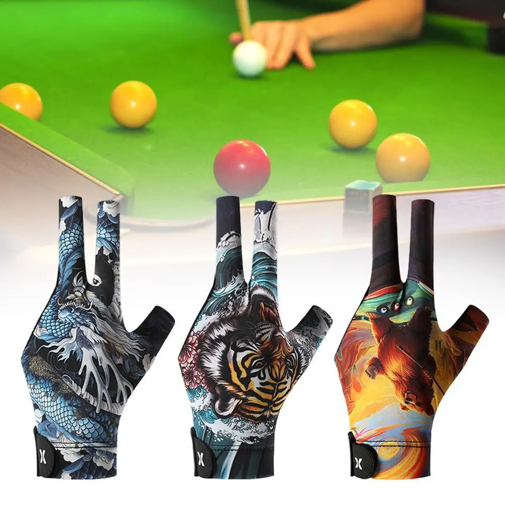 

New Left Hand Snooker Cue Sport Glove Breathable Pool Cue Glove 3 Finger Billiard Pool Glove For Men Accessories
