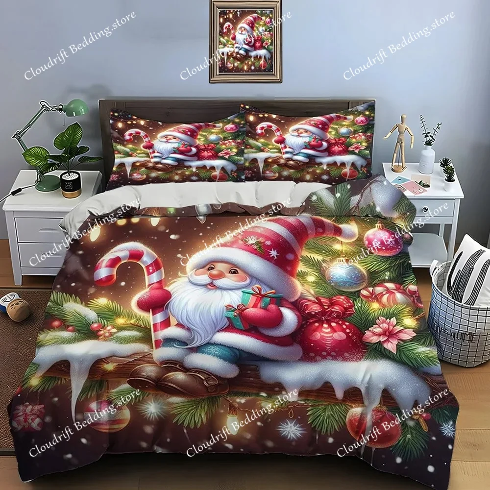 Christmas Duvet Cover Set King Queen Full Twin Size For Kids Teens Adults Bedding Set Polyester Comforter Cover With Pillowcase