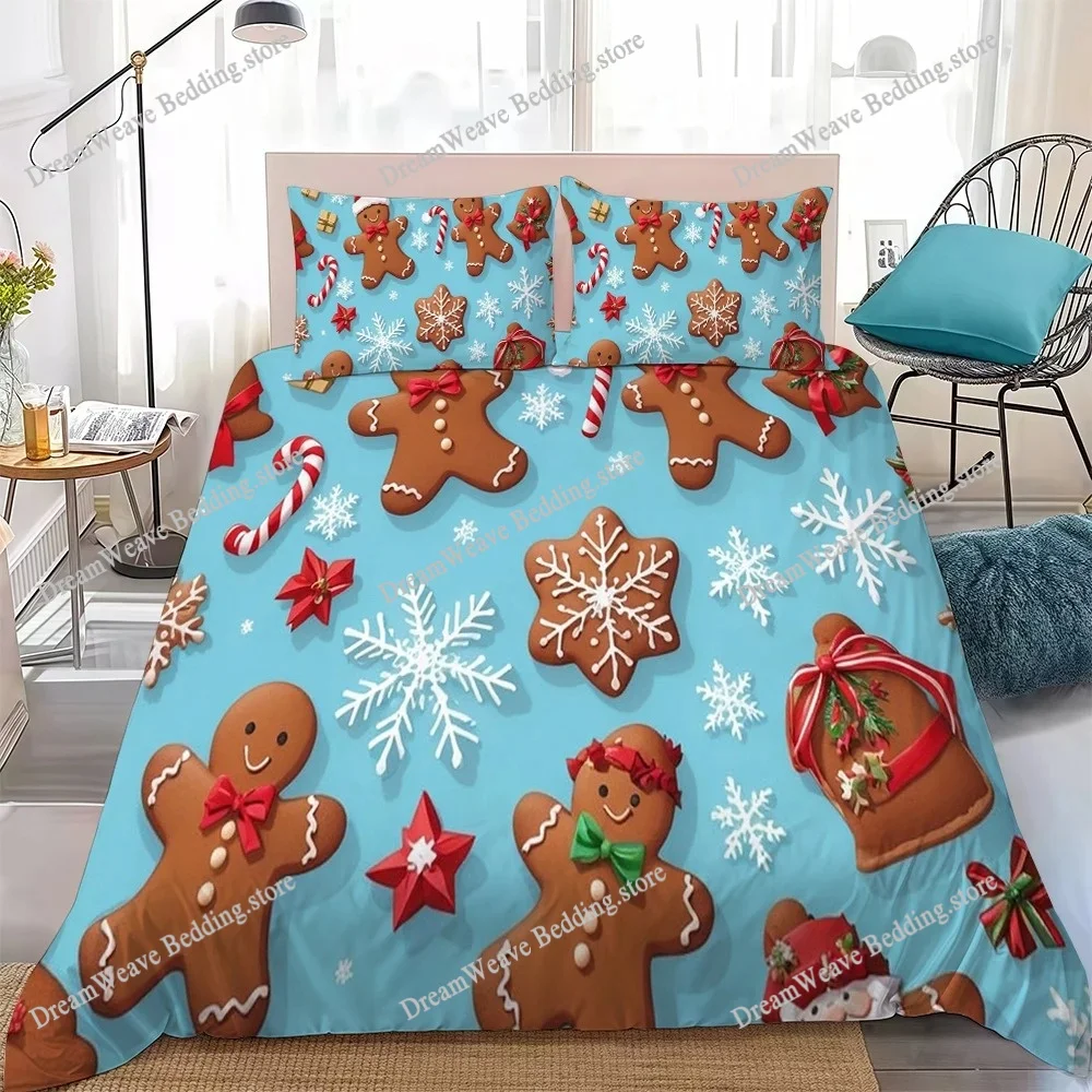 

C-Christmas S-Sweets Duvet Cover Set Home Style Bedding Soft Laundry Cotton Bed Student Dormitory Gift